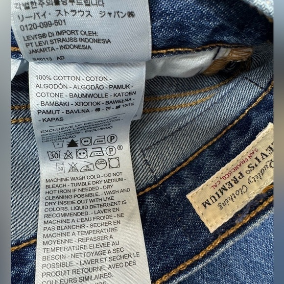 Levi’s 501 Button Fly Short Skinny Distressed Jeans Womens 28 X 28 - Picture 9 of 15